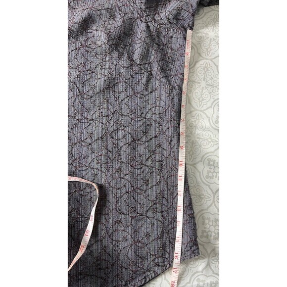 TERRITORY AHEAD Shirt Womens 3X Jacquard Button Down Cotton Long Sleeve Purple - Picture 10 of 14